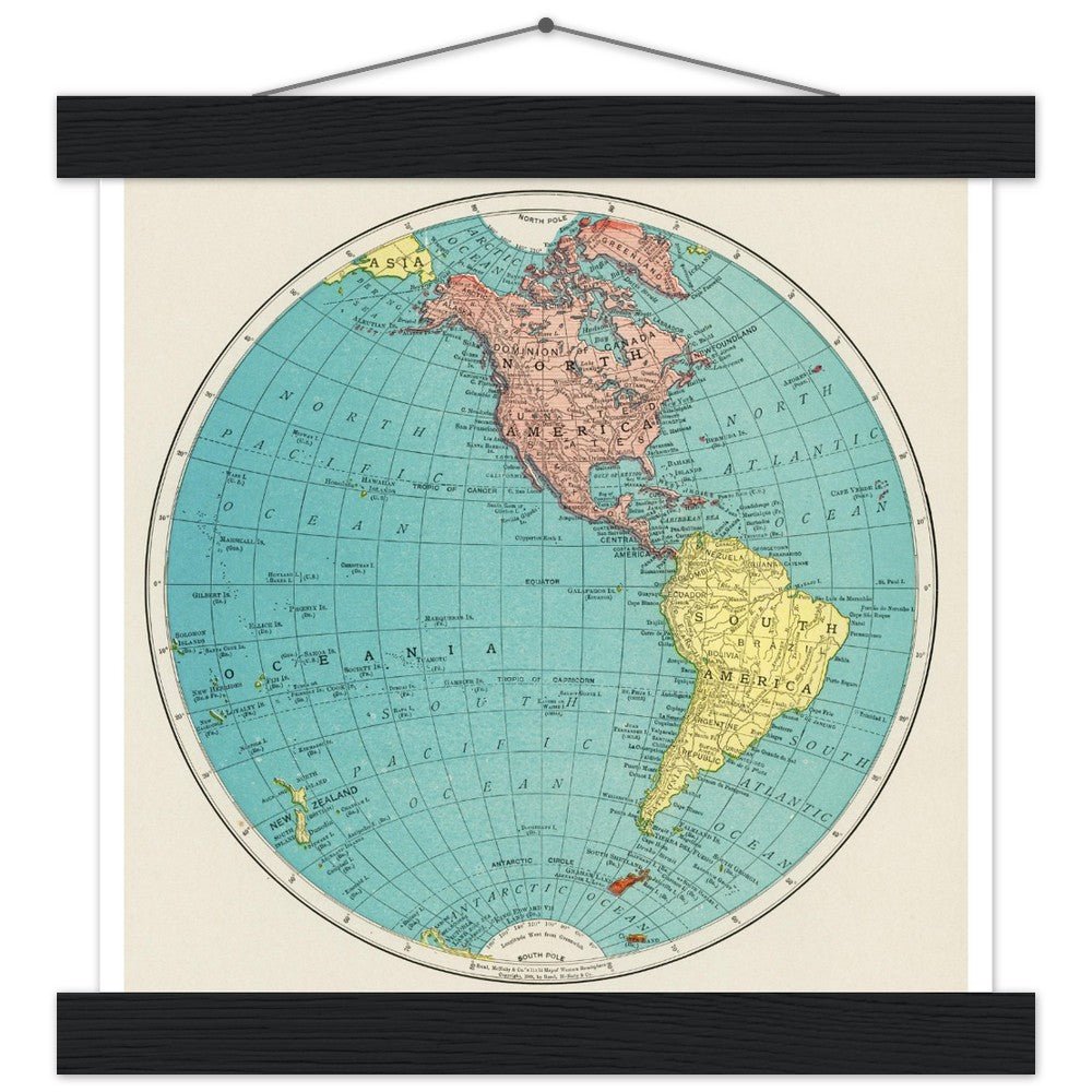 Western Hemisphere - Classic Semi - Glossy Paper Poster with Hanger - Lyrea