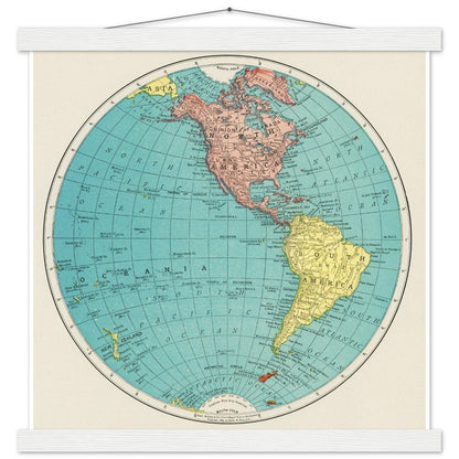 Western Hemisphere - Classic Semi - Glossy Paper Poster with Hanger - Lyrea