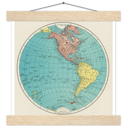 Western Hemisphere - Classic Semi - Glossy Paper Poster with Hanger - Lyrea