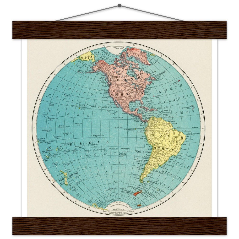 Western Hemisphere - Classic Semi - Glossy Paper Poster with Hanger - Lyrea