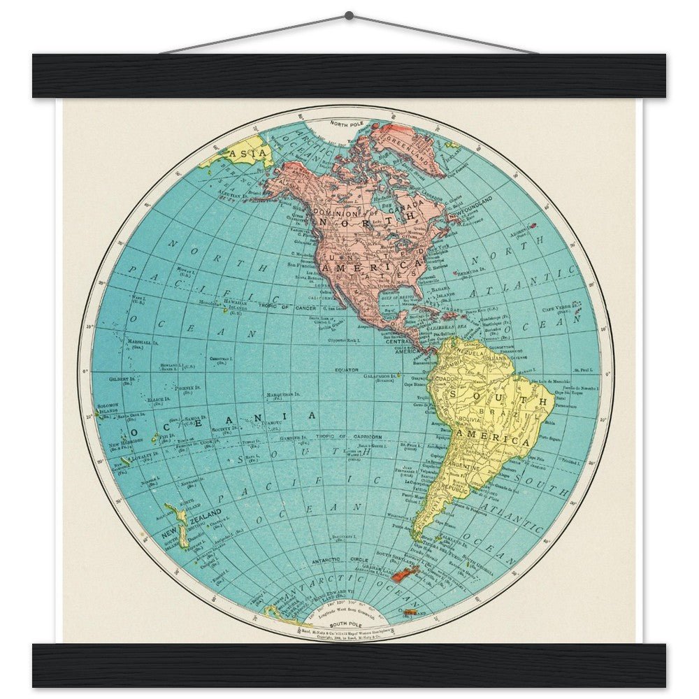 Western Hemisphere - Classic Semi - Glossy Paper Poster with Hanger - Lyrea