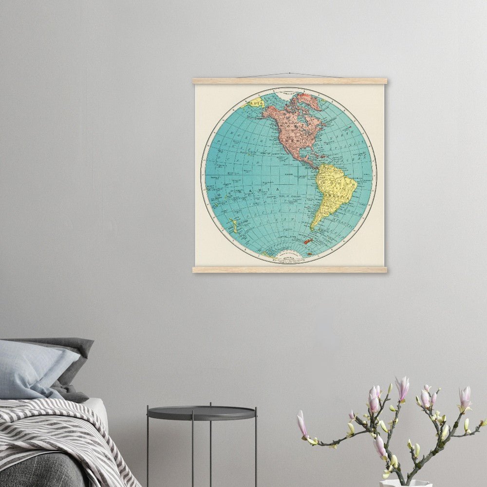 Western Hemisphere - Classic Semi - Glossy Paper Poster with Hanger - Lyrea