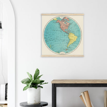 Western Hemisphere - Classic Semi - Glossy Paper Poster with Hanger - Lyrea