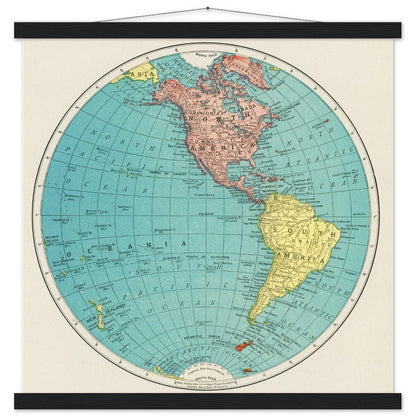 Western Hemisphere - Classic Semi - Glossy Paper Poster with Hanger - Lyrea
