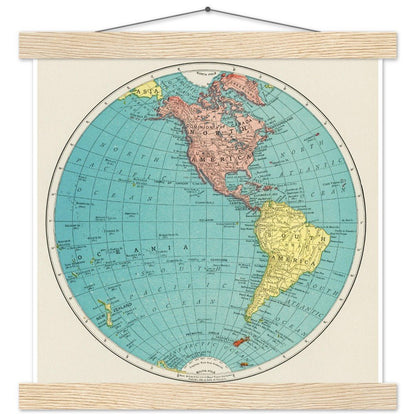 Western Hemisphere - Classic Semi - Glossy Paper Poster with Hanger - Lyrea