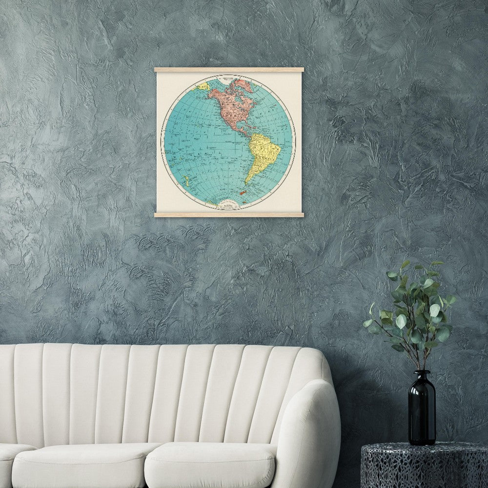 Western Hemisphere - Classic Semi - Glossy Paper Poster with Hanger - Lyrea