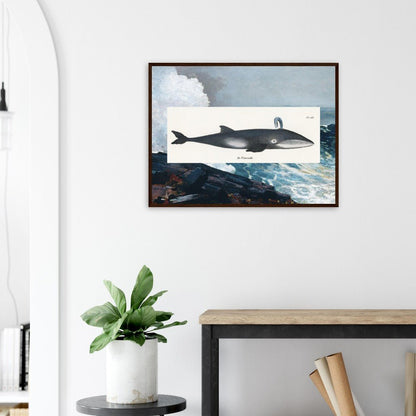 Whale (1824) & Northeaster (1895) Classic Semi - Glossy Paper Wooden Framed Poster - Lyrea