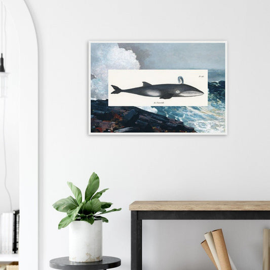 Whale (1824) & Northeaster (1895) Classic Semi - Glossy Paper Wooden Framed Poster - Lyrea