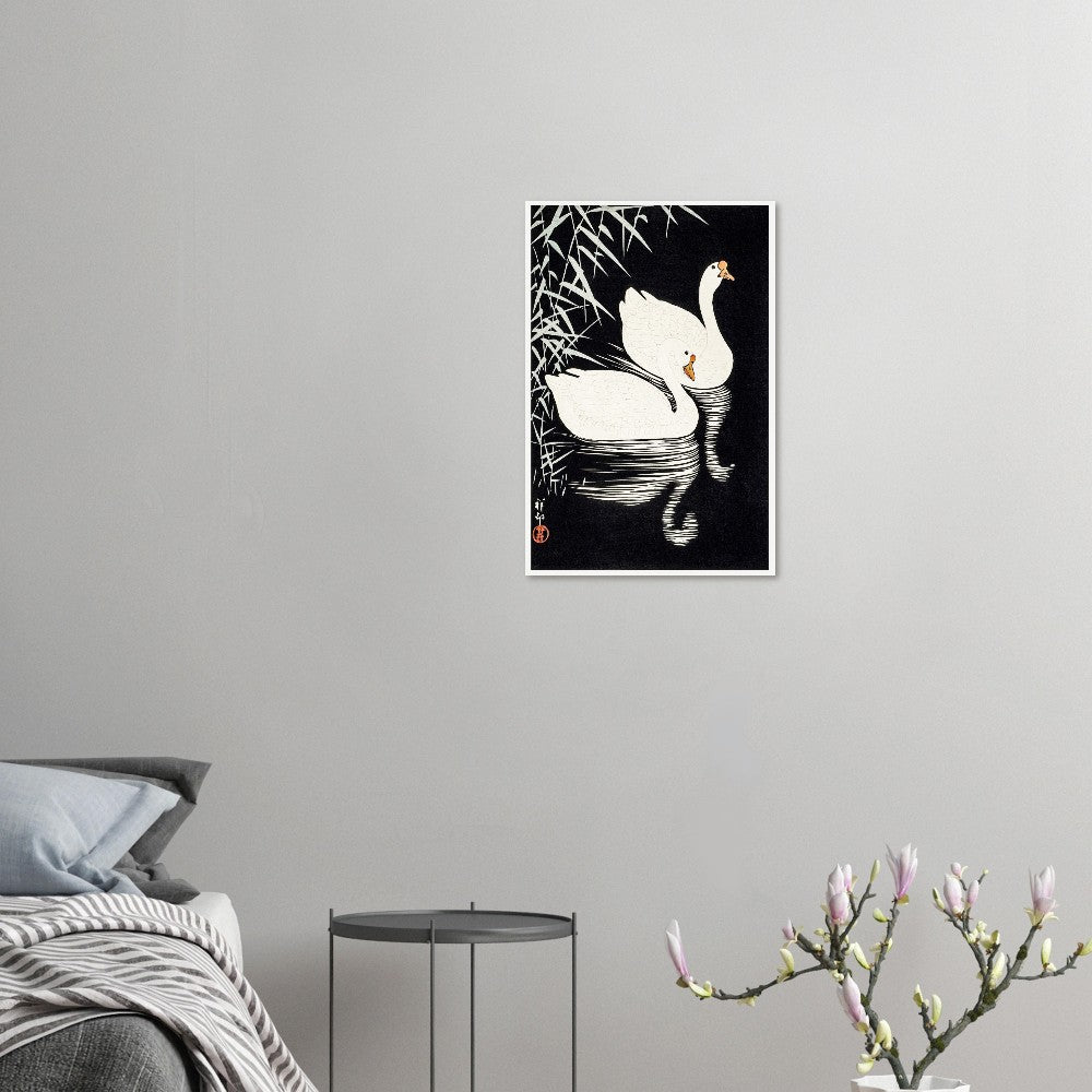 White Chinese Geese | Paper Poster - Lyrea