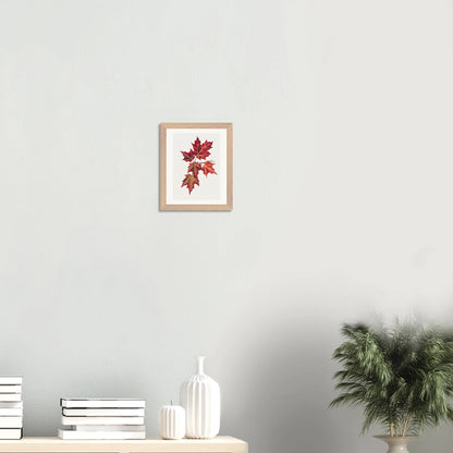 Wooden Framed Print | Autumn Leaves - Lyrea