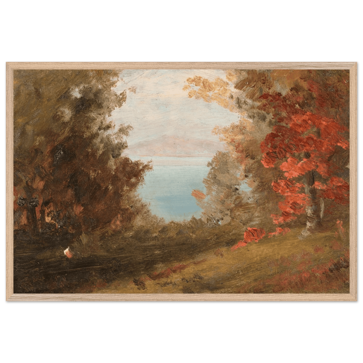 Wooden Framed Print | Woodland Scene - Lyrea